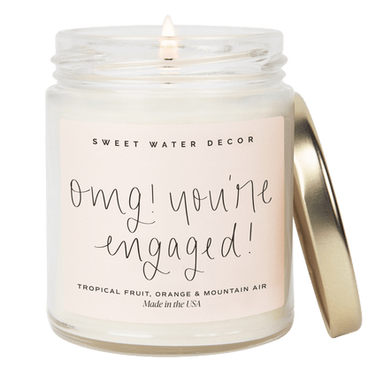 OMG! You're Engaged! Soy Candle - Clear Jar - 9 oz