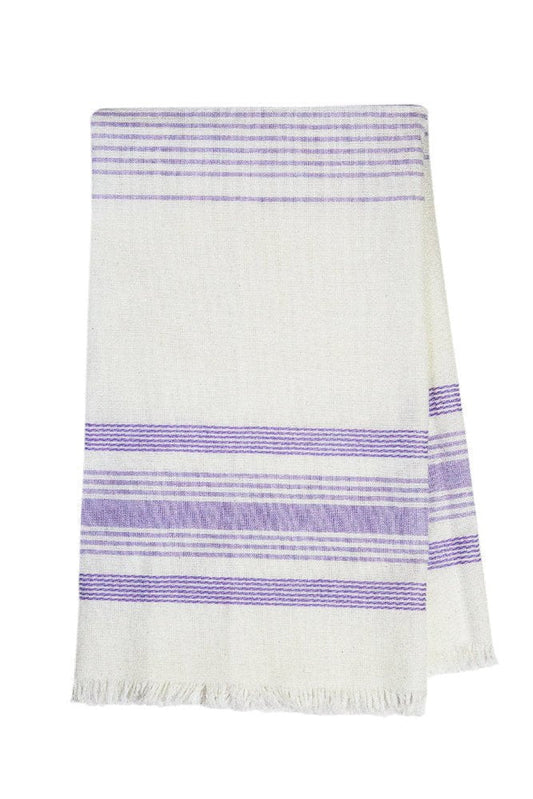 White & Lilac Kitchen Towel