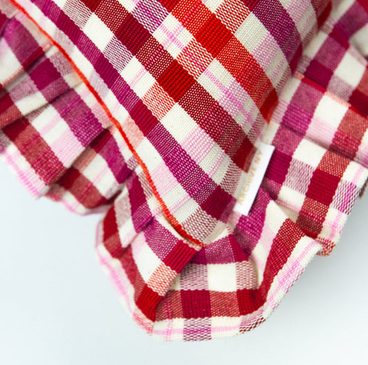 Noel Ruffle Plaid Pillow