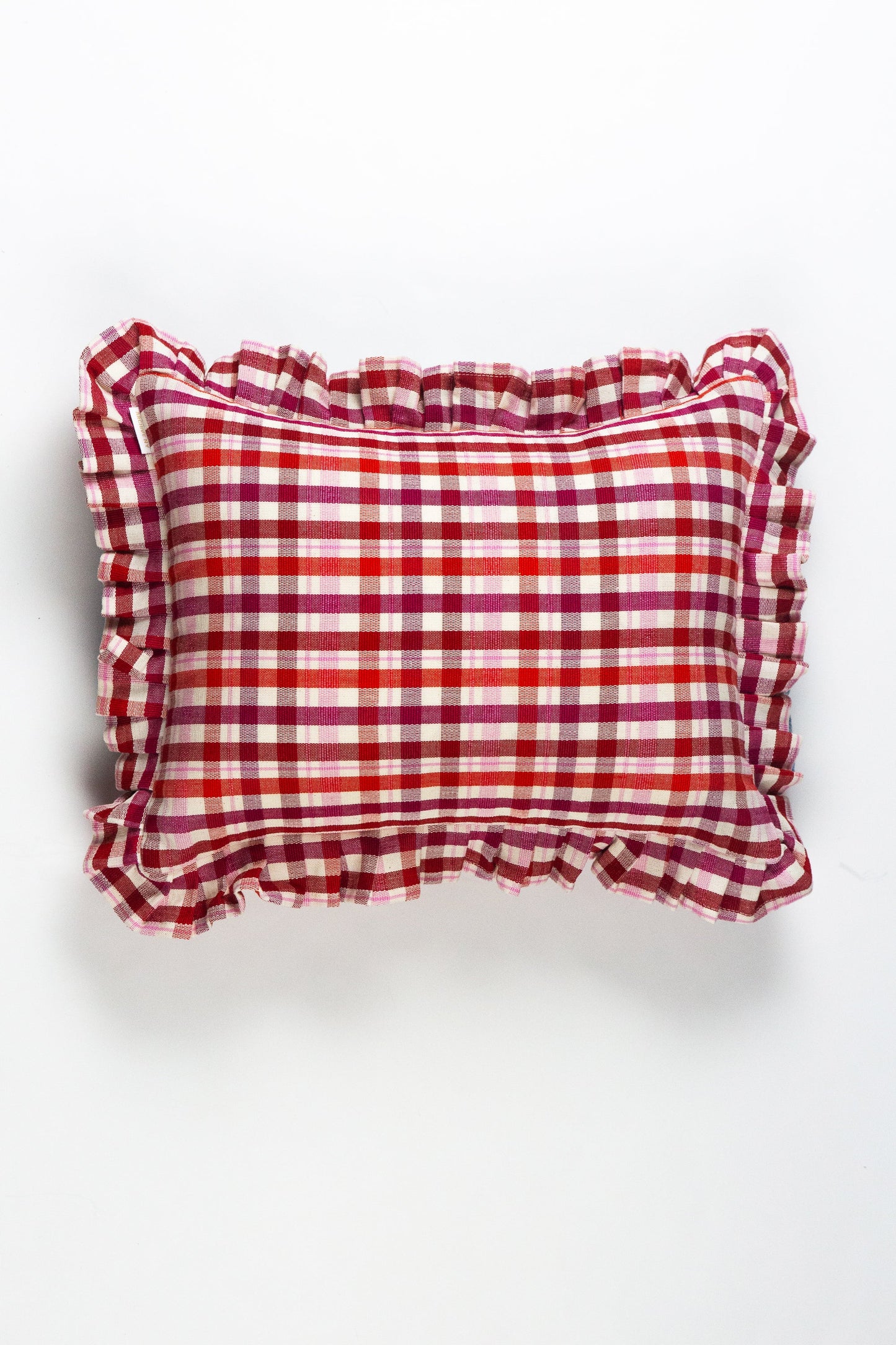 Noel Ruffle Plaid Pillow