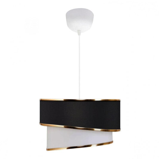 DOUBLE | White Black and Gold Ceiling Lamp - Disselt Designs