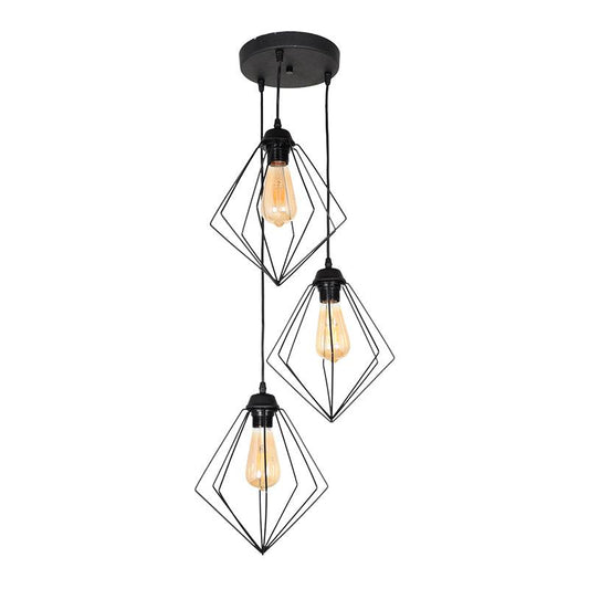 BOSFOR | Black Hanging Lamp - Disselt Designs