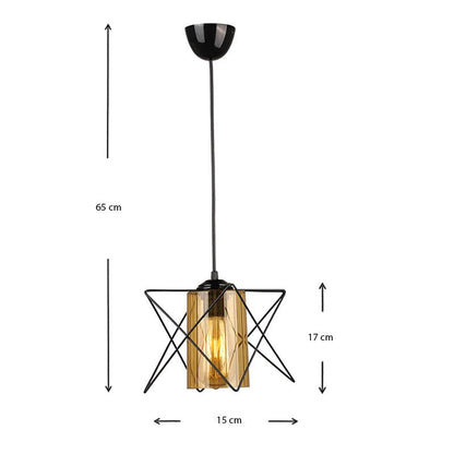 LUTHON | Black and Honey Ceiling Lamp - Disselt Designs