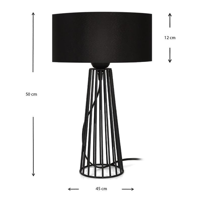 TOWER Black | Black Table Lamp - Disselt Designs