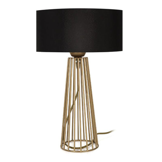 TOWER Gold | Gold and Black Table Lamp - Disselt Designs