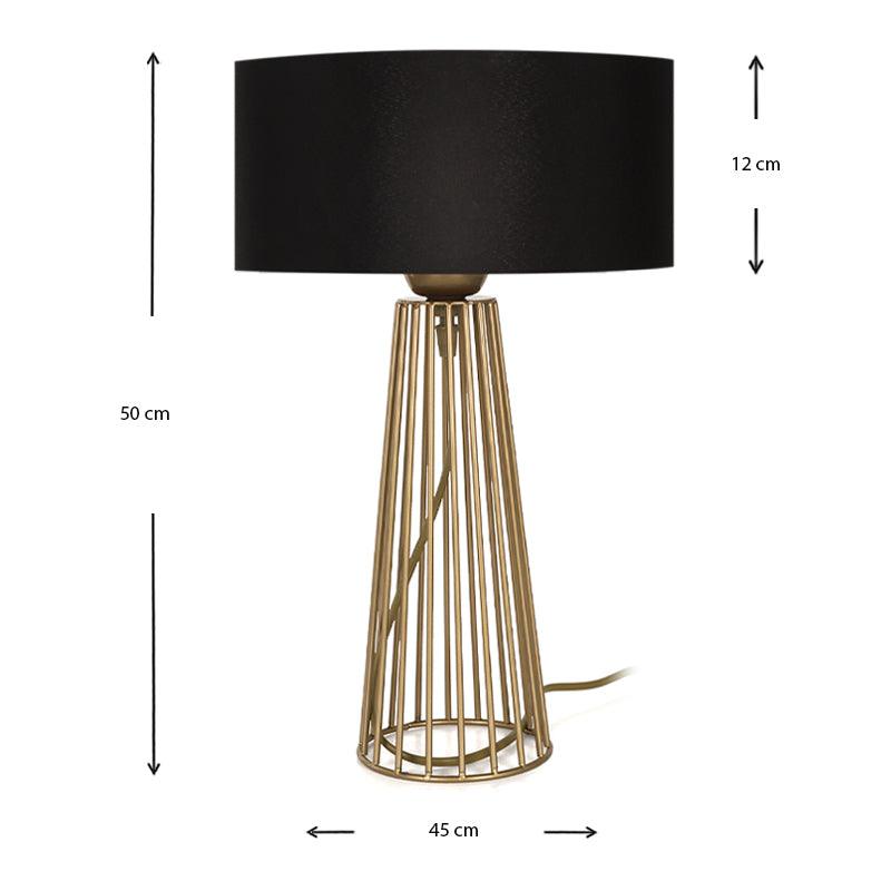 TOWER Gold | Gold and Black Table Lamp - Disselt Designs