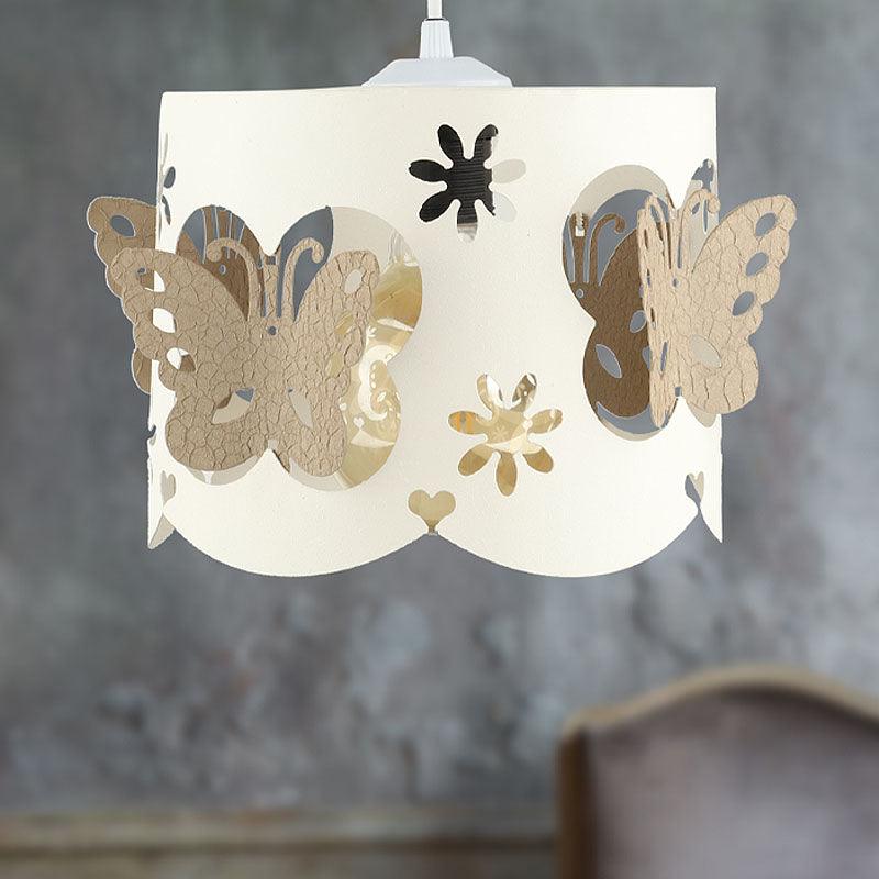 KIDS BUTTERFLY | White and Brown Ceiling Pendant - Disselt Designs