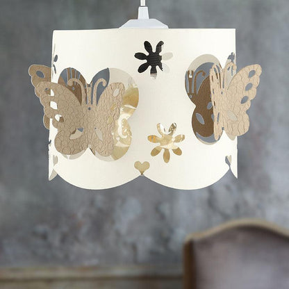 KIDS BUTTERFLY | White and Brown Ceiling Pendant - Disselt Designs