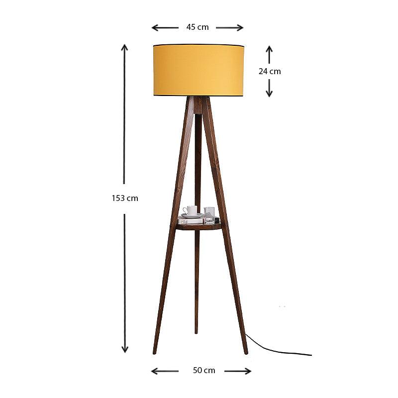 ANIKE Mustard | Mustard Yellow Mid-century Floor Lamp - Disselt Designs