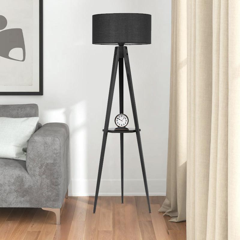 ANIKE Black | Black Mid-century Floor Lamp - Disselt Designs