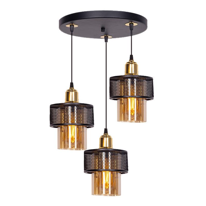 MADEIRA | Black and Gold Three Lamp Pendant - Disselt Designs