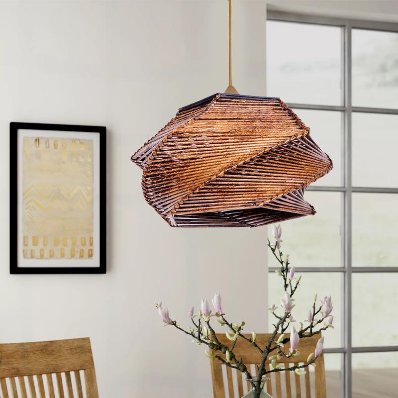 BROWN ZIGZAG | Ceiling Lamp - Disselt Designs