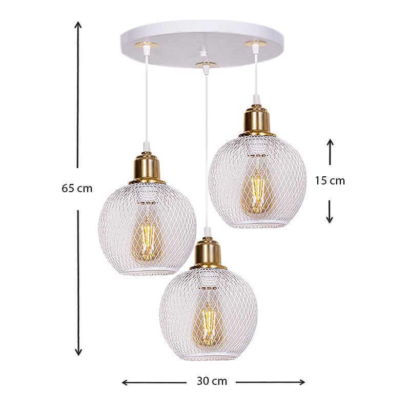 HIVE | White and Gold Ceiling Fixture - Disselt Designs