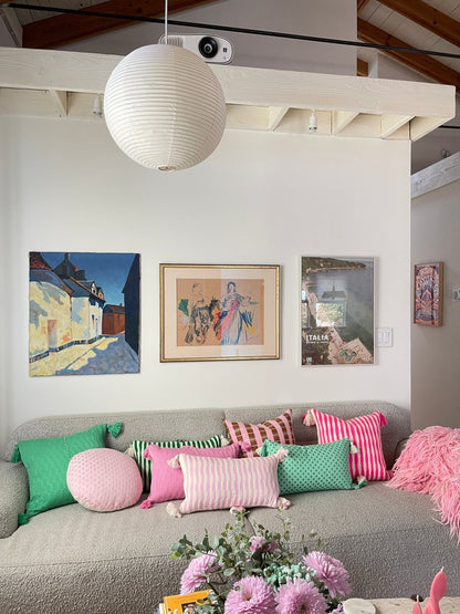 Antigua Pillow - Neon Pink and Yellow