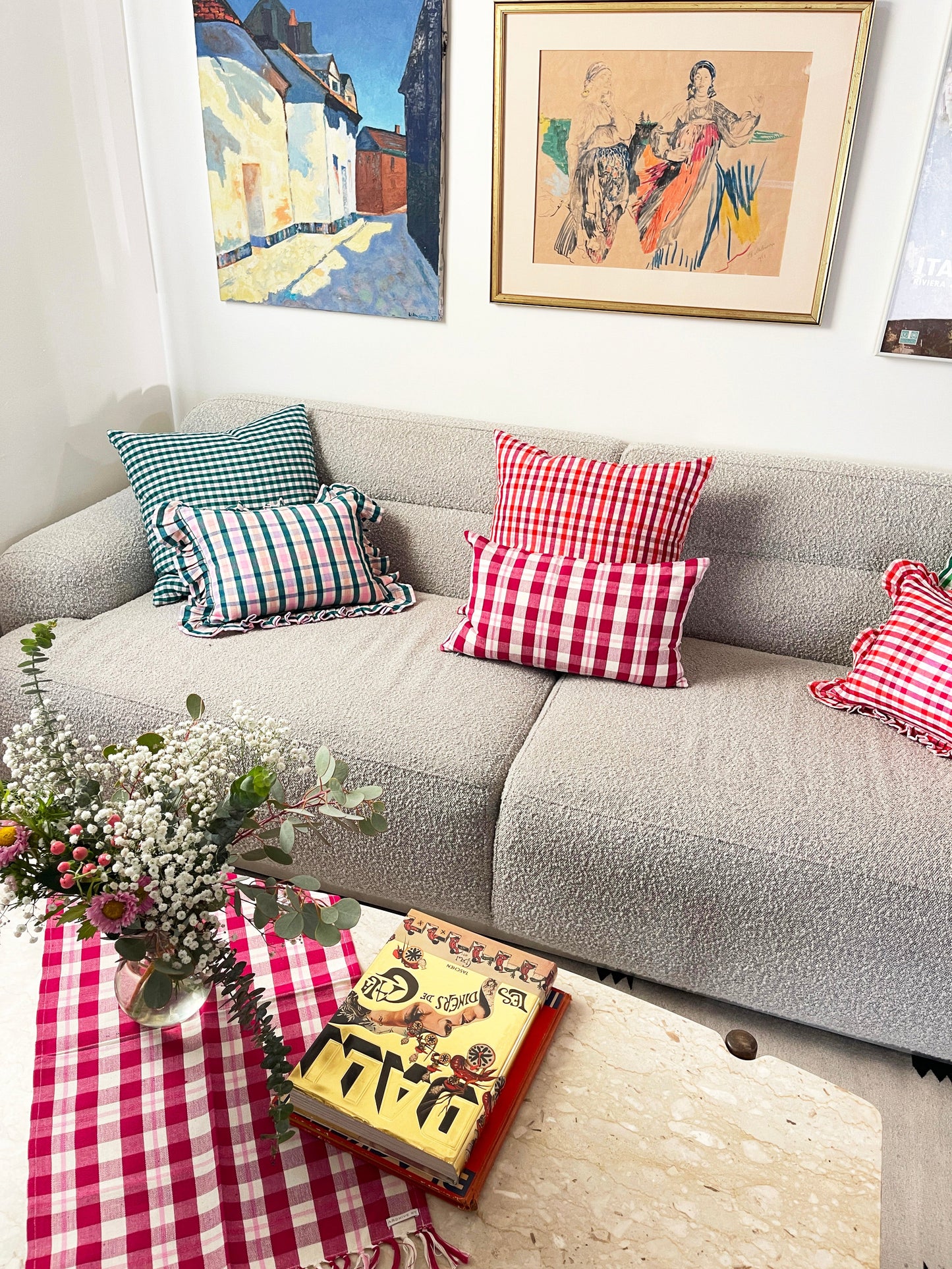 Noel Plaid Square Pillow