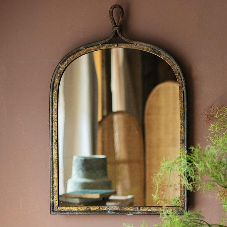 REFLECT | Antique Style Dark Iron Mirror - Disselt Designs