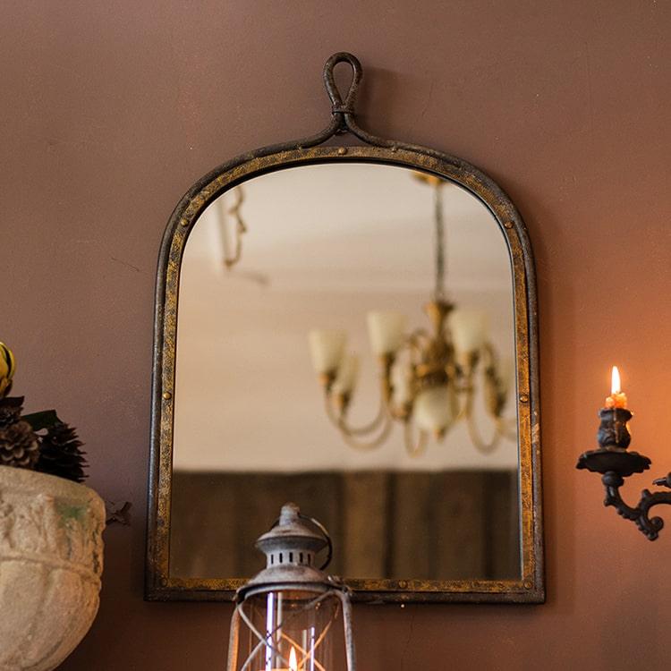 REFLECT | Antique Style Dark Iron Mirror - Disselt Designs