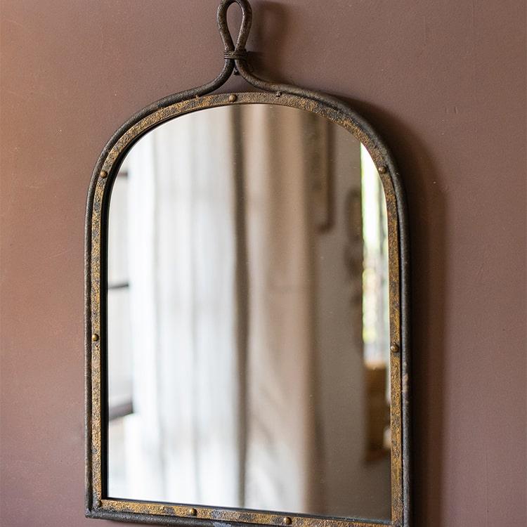 REFLECT | Antique Style Dark Iron Mirror - Disselt Designs