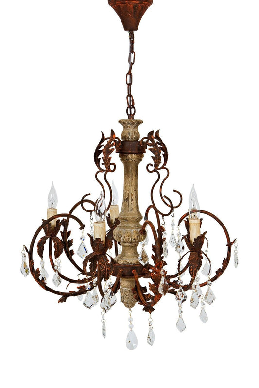 CLASSIC | Classic Glass and Bronze Metal Chandelier - Disselt Designs