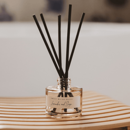 Lavender and Sage Tinted Glass Jar Reed Diffuser