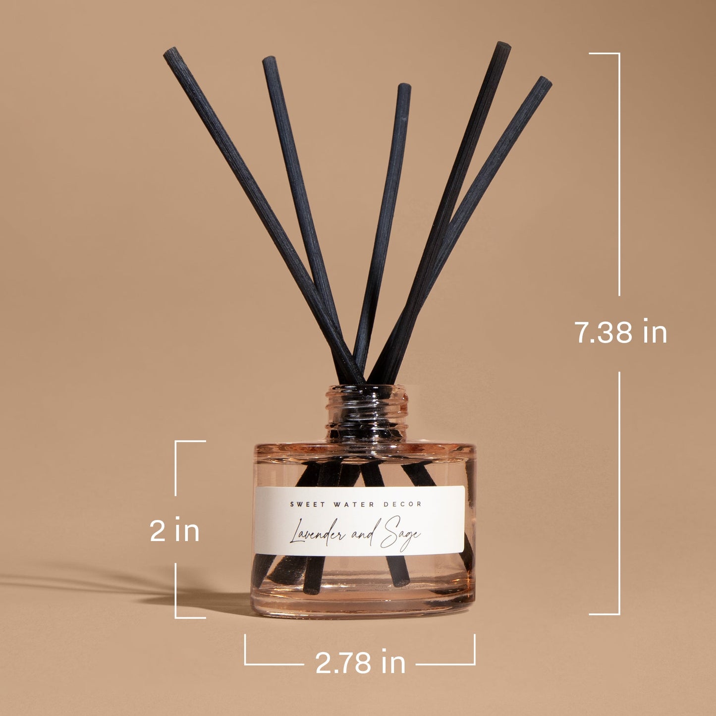 Palo Santo Patchouli Tinted Glass Jar Reed Diffuser