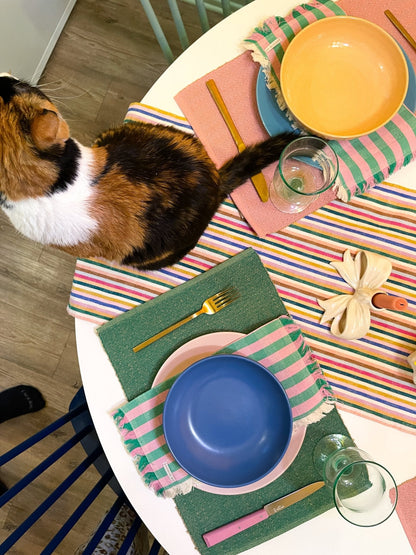 Flora Stripe Party Napkin Set
