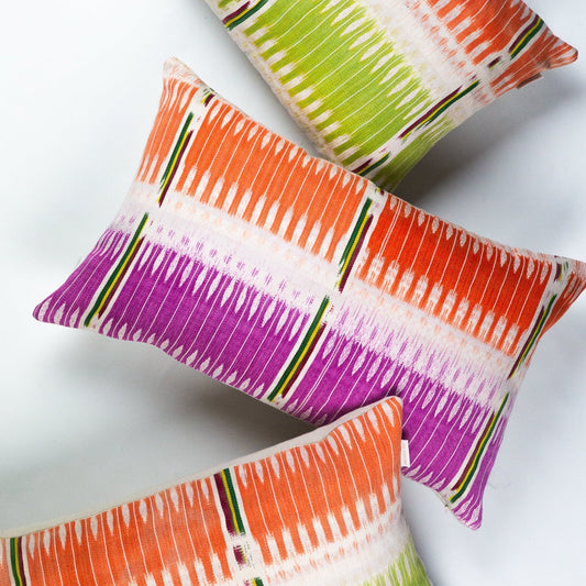 Archive New York Vintage Ikat Jaspe Dyed Pillow - 12" x 20"