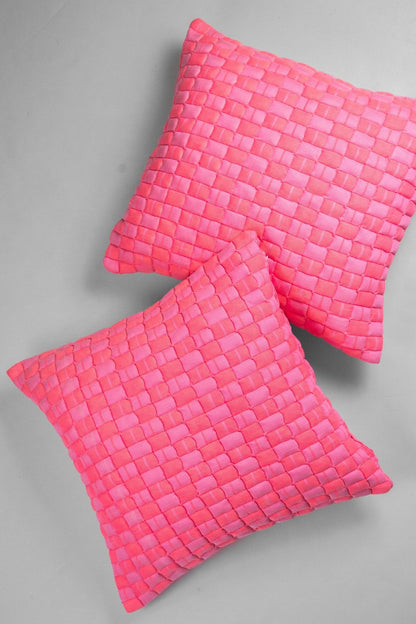 Backordered: Sujani Quilted Pillow - Neon Pink