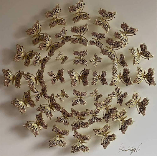 CIRCLE OF BUTTERFLIES | Handmade Butterfly Wall Art - Disselt Designs