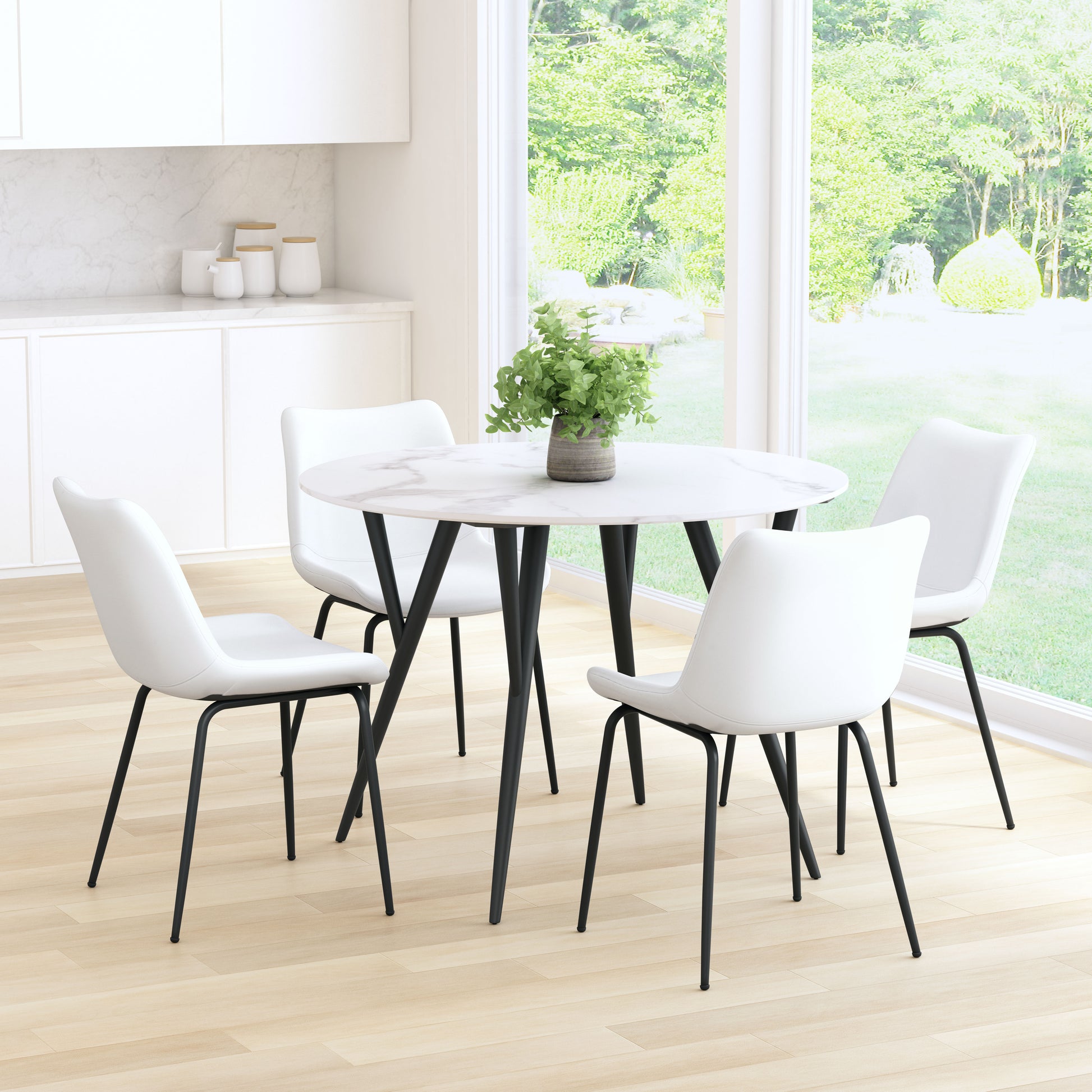 Byron Dining Chair (Set of 2) White - Disselt Designs