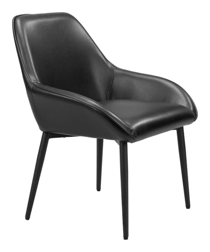 Vila Dining Chair (Set of 2) Black - Disselt Designs