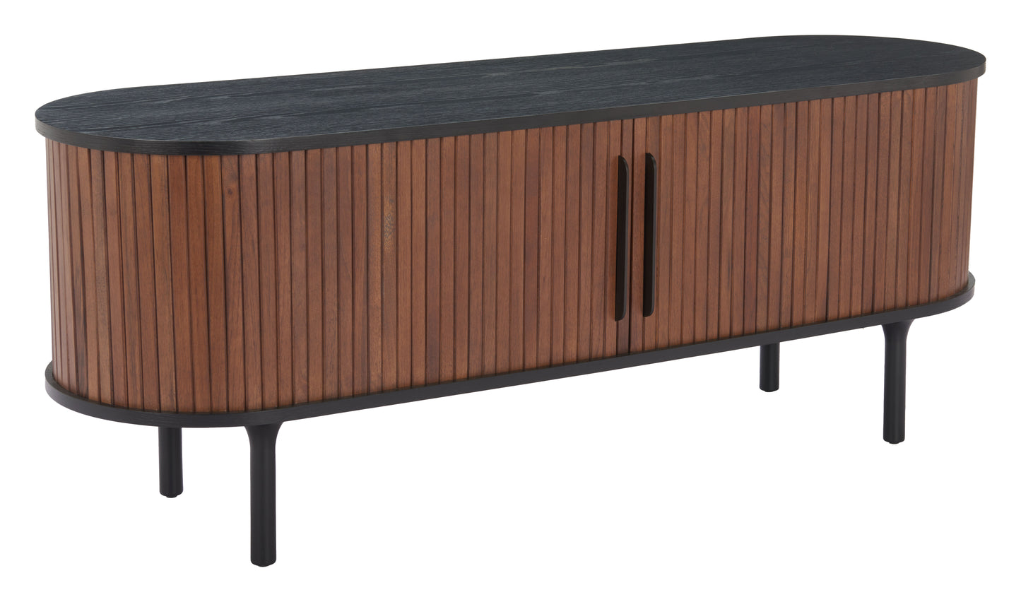 Koriana Entertainment Stand Black & Walnut - Disselt Designs