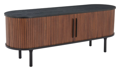 Koriana Entertainment Stand Black & Walnut - Disselt Designs