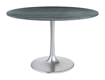 Metropolis Dining Table Gray & Silver - Disselt Designs