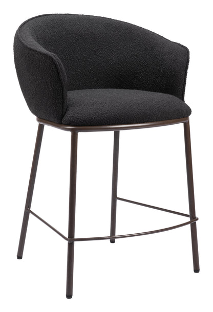 Essen Counter Stool Black & Bronze - Disselt Designs
