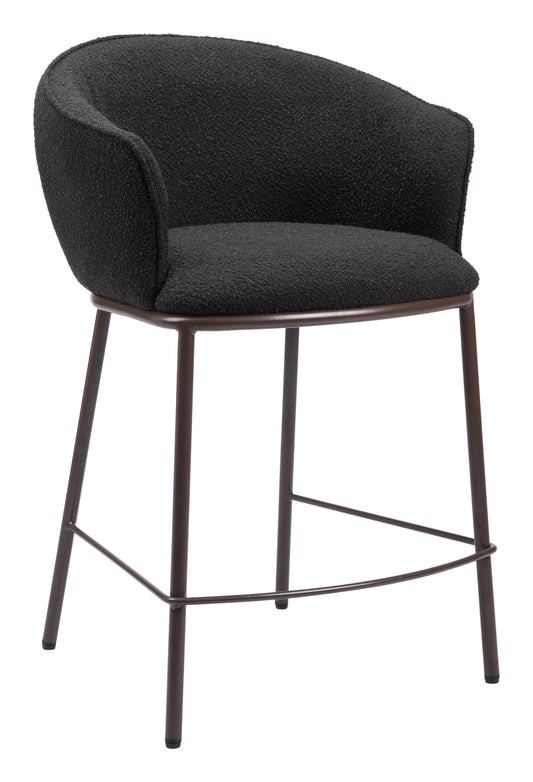 Essen Counter Stool Black & Bronze - Disselt Designs
