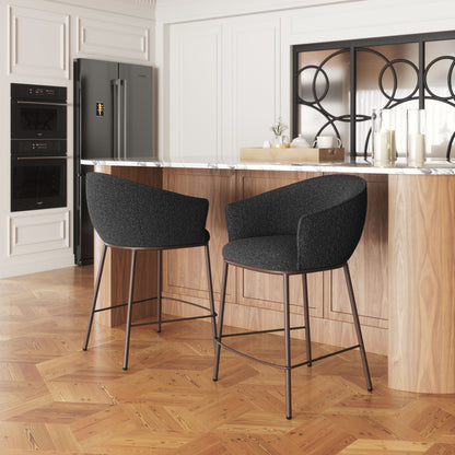 Essen Counter Stool Black & Bronze - Disselt Designs