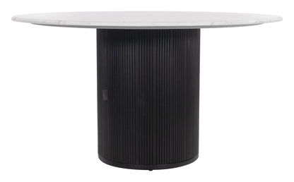 Izola Dining Table White & Black - Disselt Designs