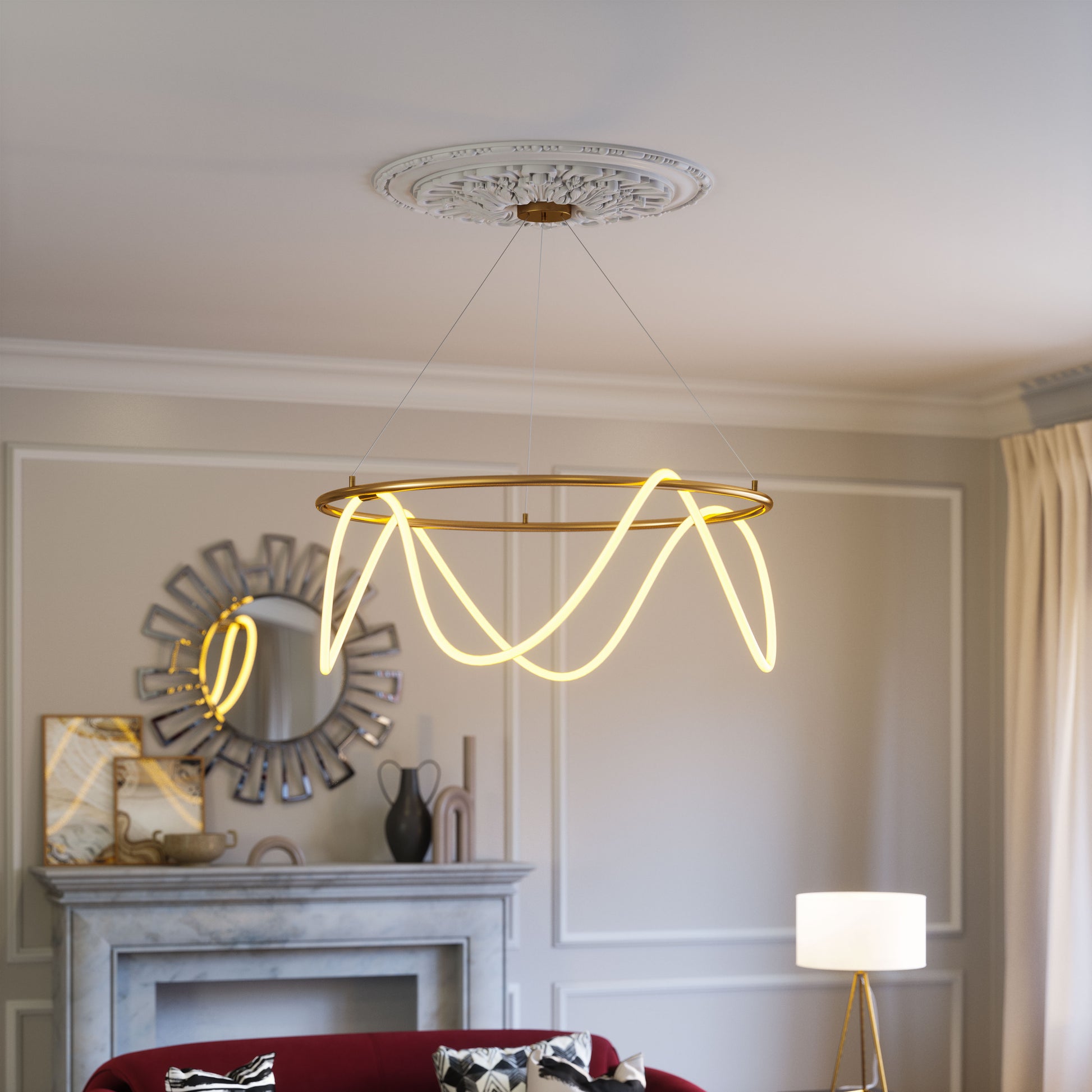 Wiber Ceiling Lamp Brass - Disselt Designs