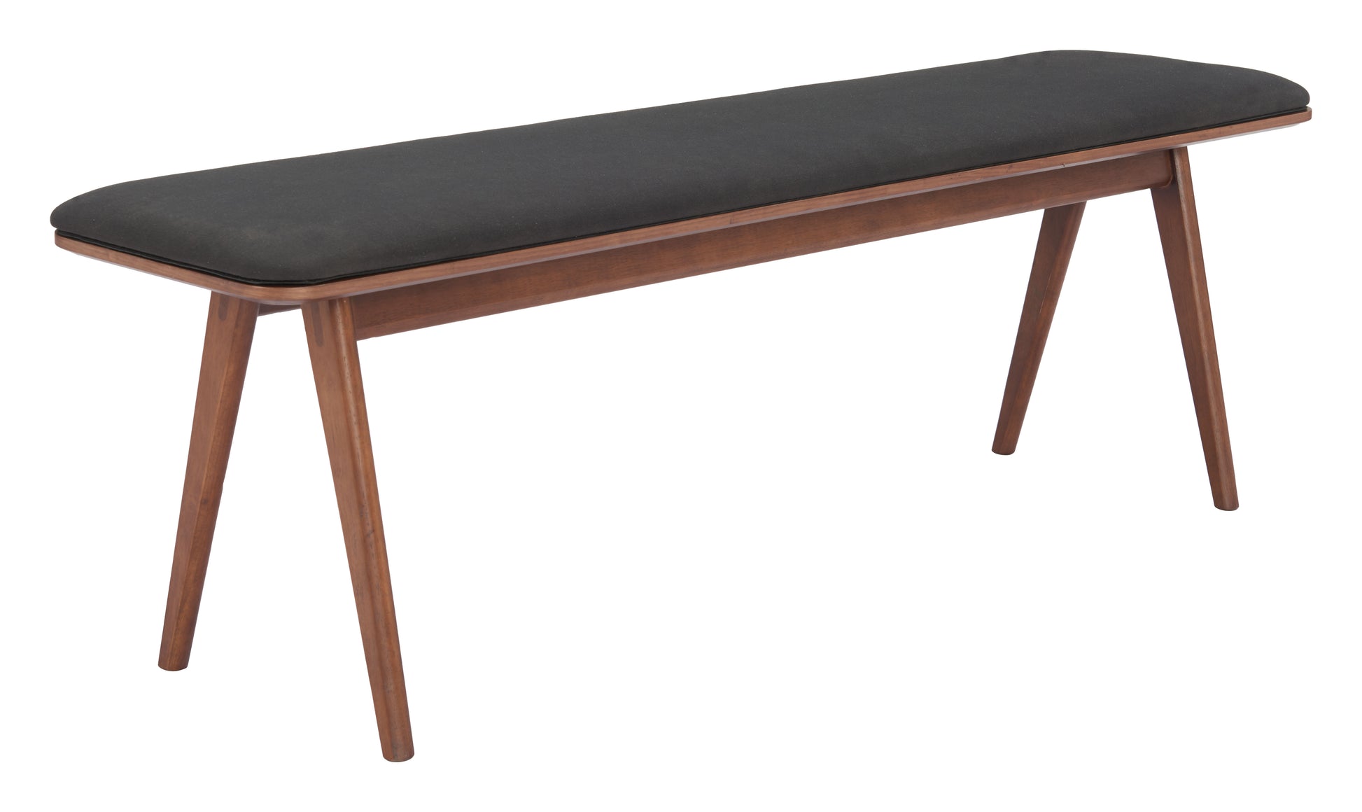Kazwali Bench Black & Walnut - Disselt Designs