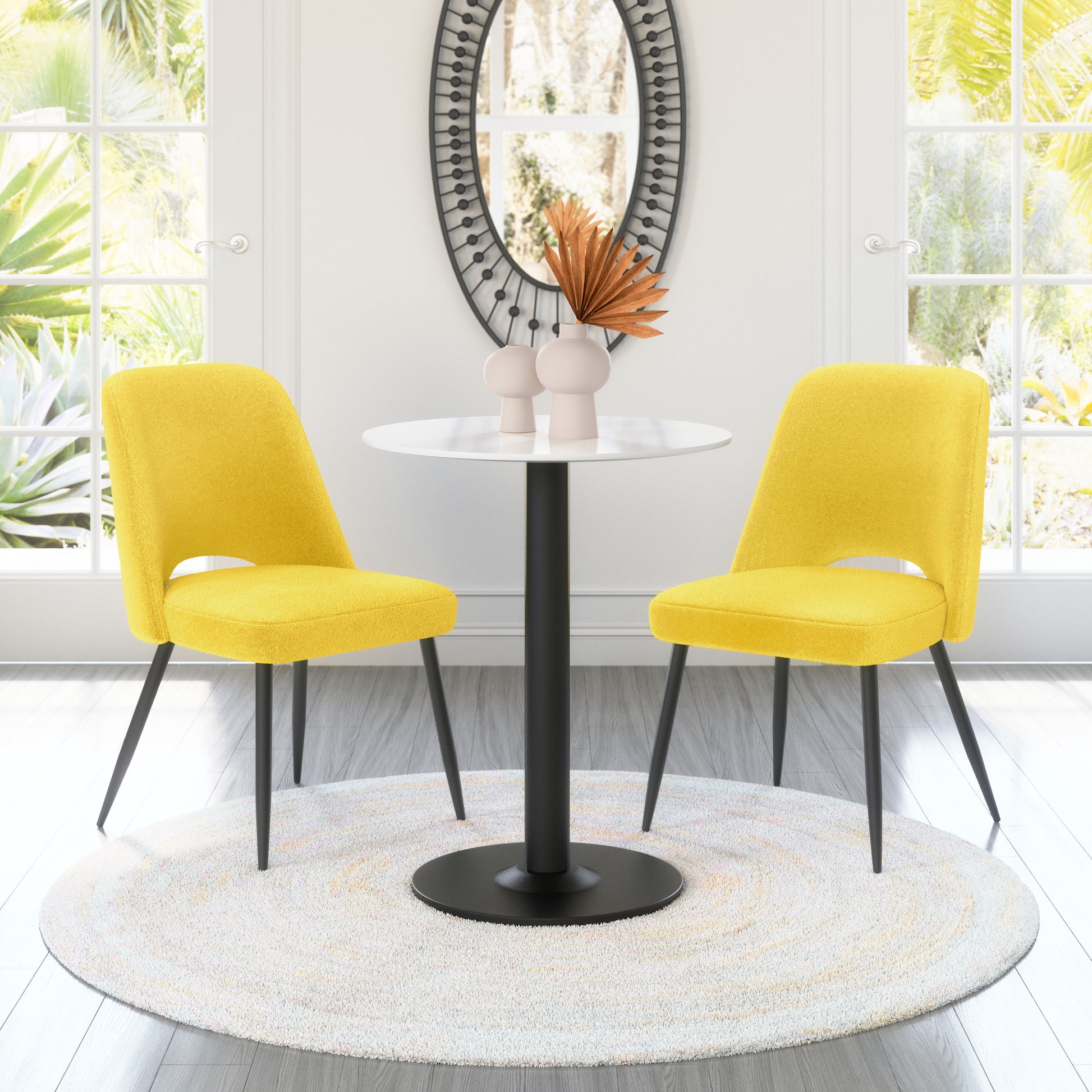 Teddy Dining Chair (Set of 2) Yellow - Disselt Designs