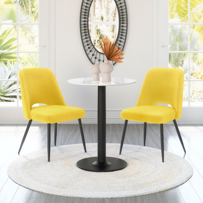 Teddy Dining Chair (Set of 2) Yellow - Disselt Designs