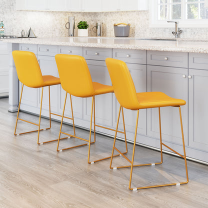 Mode Counter Stool (Set of 2) Yellow - Disselt Designs