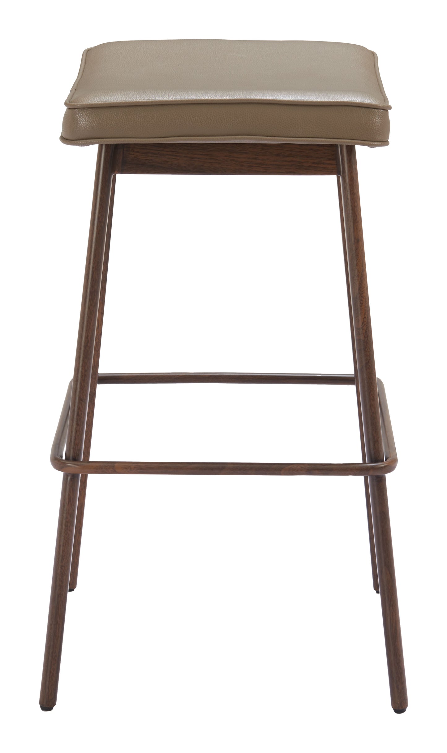 Divat Barstool (Set of 2) Taupe & Walnut - Disselt Designs