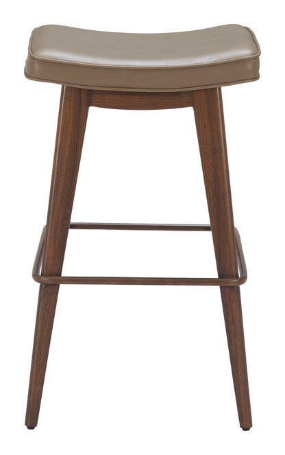 Divat Barstool (Set of 2) Taupe & Walnut - Disselt Designs