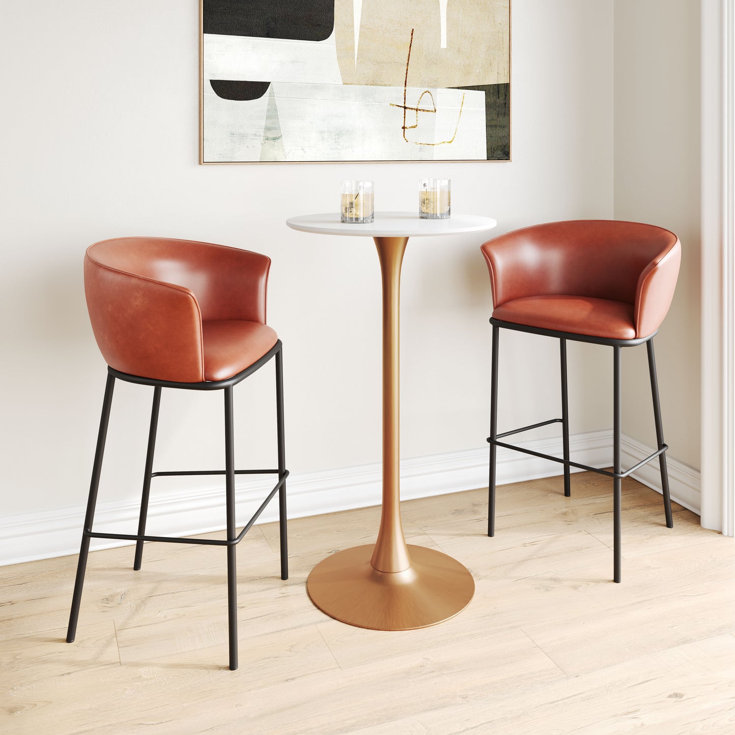 Garston Barstool Brown - Disselt Designs