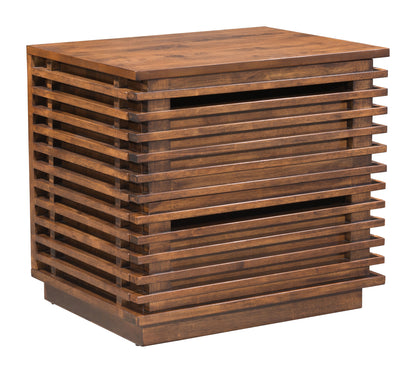 Linea End Table Walnut - Disselt Designs