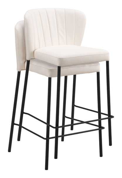 Linz Counter Stool (Set of 2) Cream - Disselt Designs