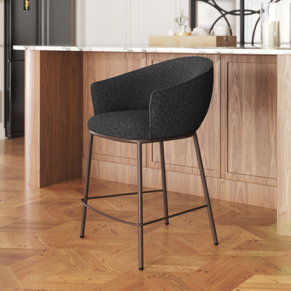 Essen Counter Stool Black & Bronze - Disselt Designs