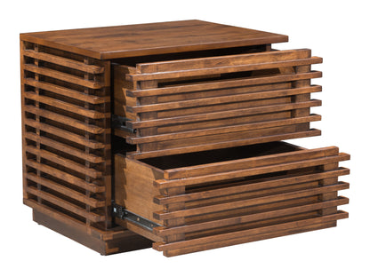 Linea End Table Walnut - Disselt Designs